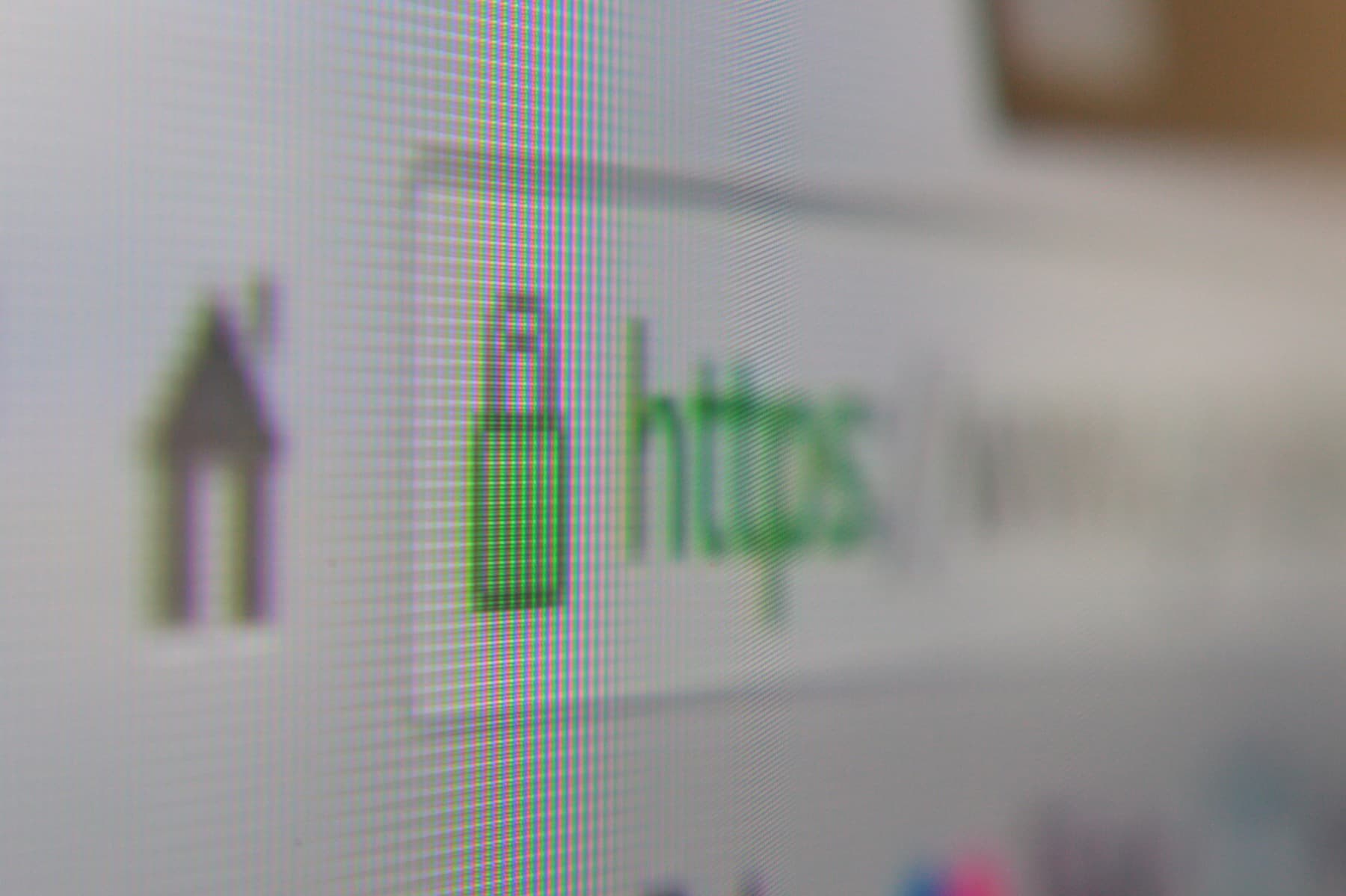 A browser address bar showing a secure connection